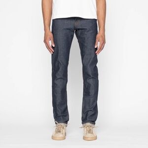 NWT Naked & Famous Super Guy Men's Dark Indigo Slim Mid Rise Jeans Size W32 L30